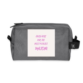 Only Here For The Matcha - Trousse de toilette en tissu recyclé - anthracite - Devant
