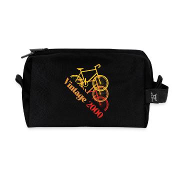 Vintage 2000 - Recycled Toiletry Zip Bag - black - Front