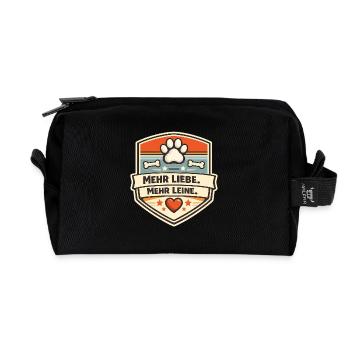 Pfotenliebe Schild: Mehr Liebe Mehr Leine - Recycelte Kulturtasche - Schwarz - Vorne