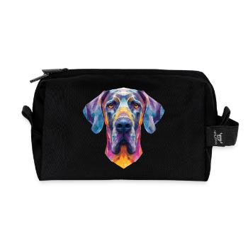 Deutsche Dogge - Recycelte Kulturtasche - Schwarz - Vorne