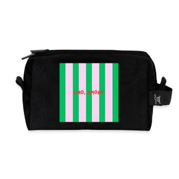 Minimalist CIAO, AMORE. Graphic Tee Design - Trousse de toilette en tissu recyclé - noir - Devant