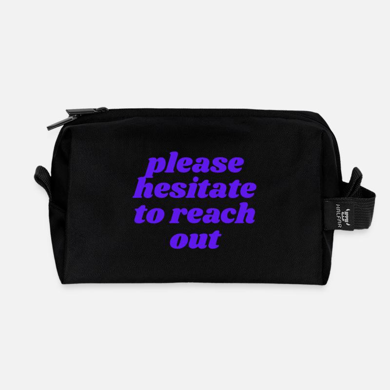 please hesitate to reach out - Recycled Toiletry Zip Bag - black