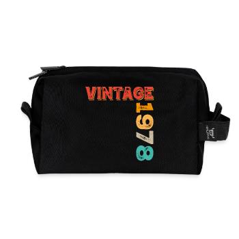 Millésime 1978 - Trousse de toilette en tissu recyclé - noir - Devant
