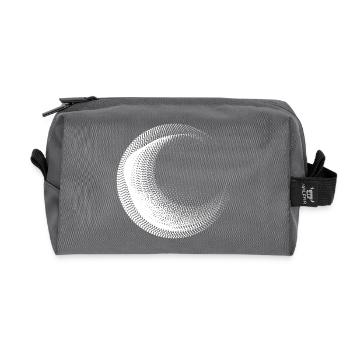 circles dots design - Recycled Toiletry Zip Bag - anthracite - Front
