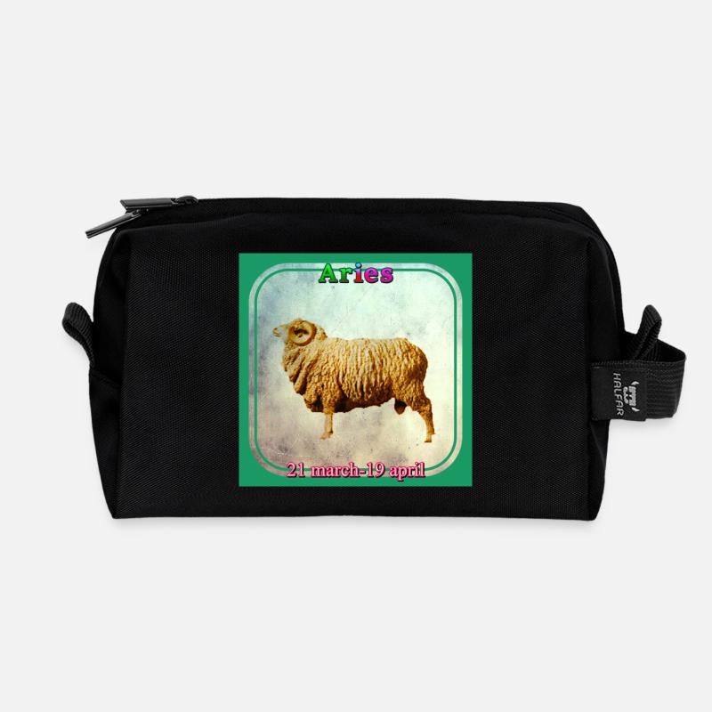Aries - Recycled Toiletry Zip Bag - black