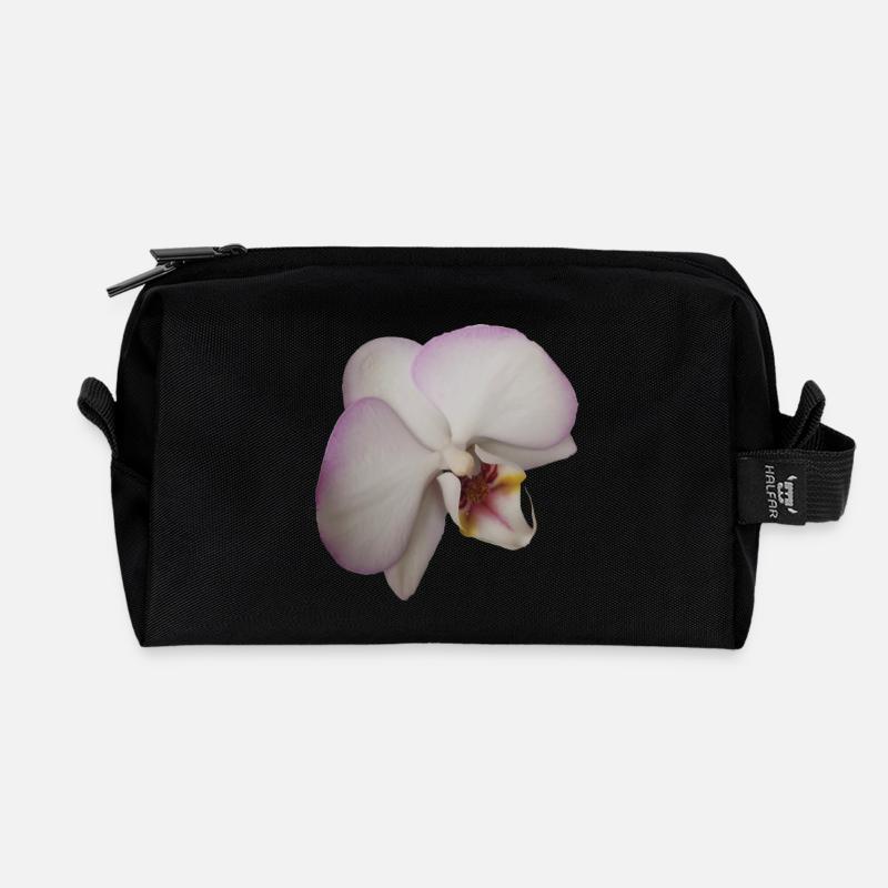 Elegant_Pale_Lavender_Phalaenopsis_Moth_Orchid - Recycled Toiletry Zip Bag - black