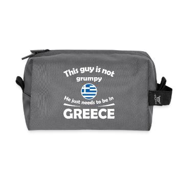Not Grumpy Greek Vibe Tee - Recycelte Kulturtasche - Anthrazit - Vorne