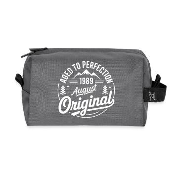 août 1989 – Légende des sommets et montagnes - Trousse de toilette en tissu recyclé - anthracite - Devant