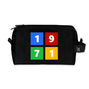 1971 - Recycled Toiletry Zip Bag - black - Front