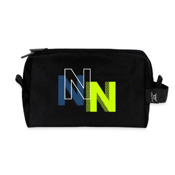 N Buchstabe - Recycelte Kulturtasche - Schwarz - Vorne