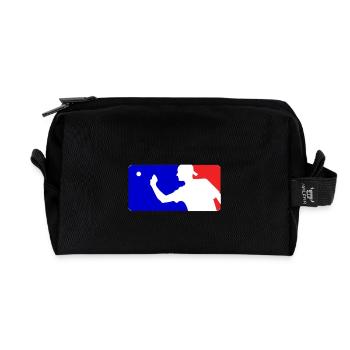 Logo de Beerpong - Trousse de toilette en tissu recyclé - noir - Devant