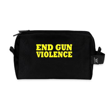 End gun violence - Trousse de toilette en tissu recyclé - noir - Devant