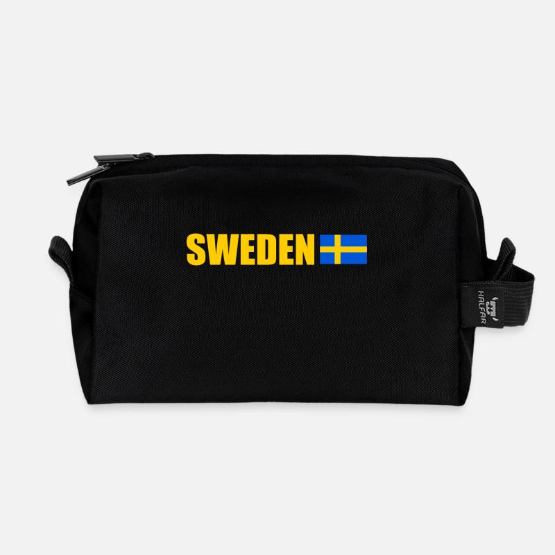 Sweden - Recycled Toiletry Zip Bag - black