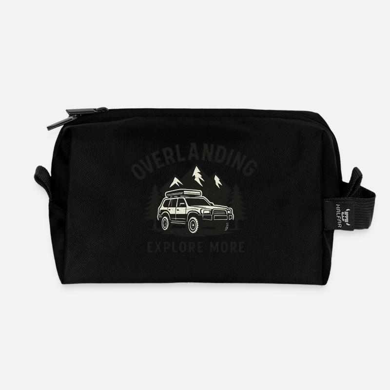 Overlanding Jeep - Recycelte Kulturtasche - Schwarz