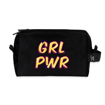 Girl Power Design Gift - Recycled Toiletry Zip Bag - black - Front