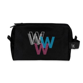 W Buchstabe - Recycelte Kulturtasche - Schwarz - Vorne