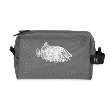 Triggerfish vintage style - Recycled Toiletry Zip Bag - anthracite - Front