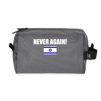 Never again - israel - Recycelte Kulturtasche - Anthrazit - Vorne