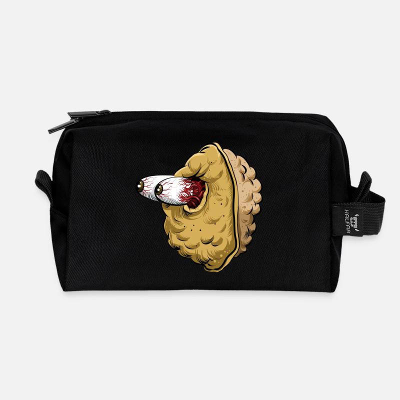 Nuss - Recycelte Kulturtasche - Schwarz