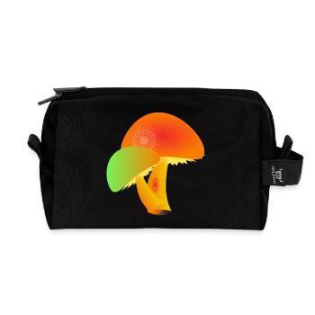 Pilze - Recycelte Kulturtasche - Schwarz - Vorne