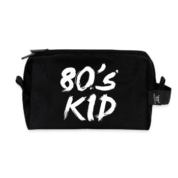 80s kid - Recycelte Kulturtasche - Schwarz - Vorne