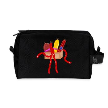 saucisse - Trousse de toilette en tissu recyclé - noir - Devant
