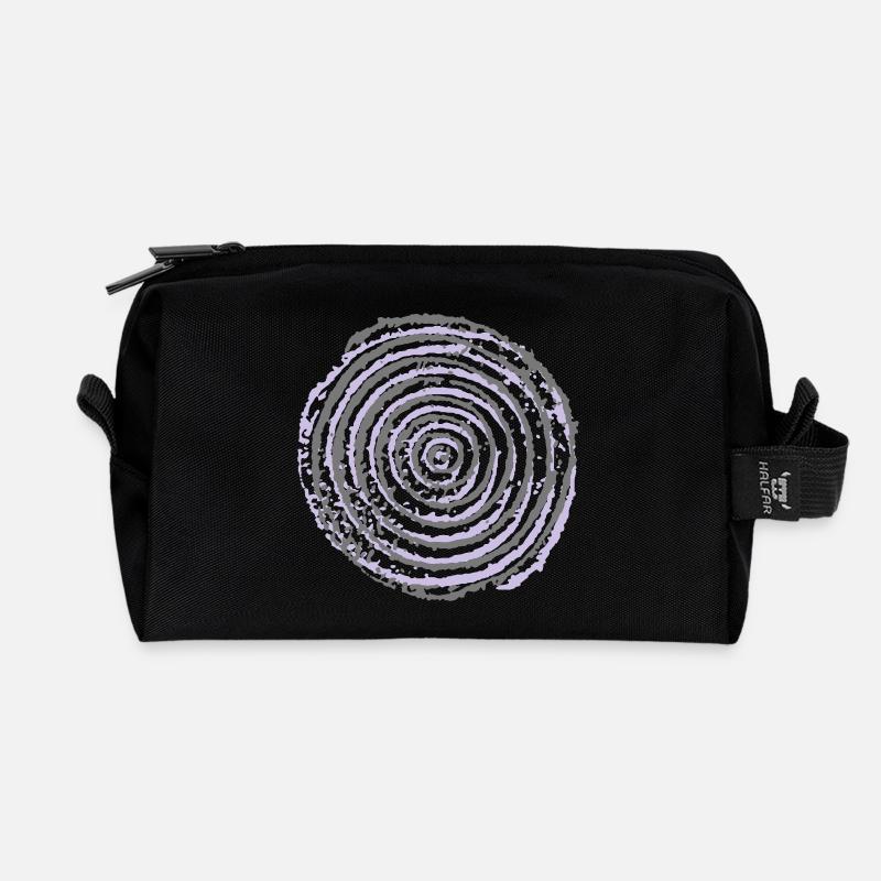 Spirale - Recycelte Kulturtasche - Schwarz