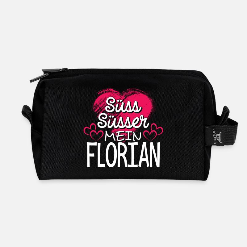 FLORIAN - süss - Recycelte Kulturtasche - Schwarz