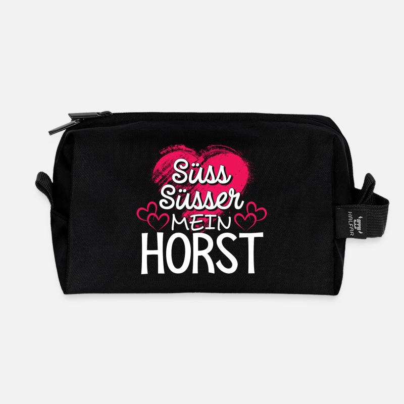 HORST - süss - Recycelte Kulturtasche - Schwarz