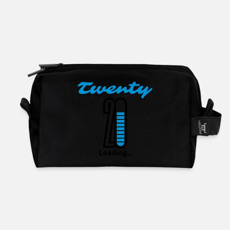 Twenty Loading ... - Recycled Toiletry Zip Bag - black