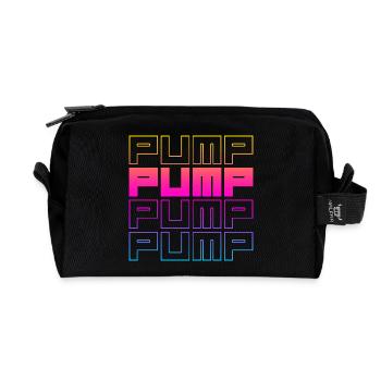 PUMP x4 - Recycled Toiletry Zip Bag - black - Front