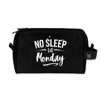 No sleep till Monday - Recycled Toiletry Zip Bag - black - Front