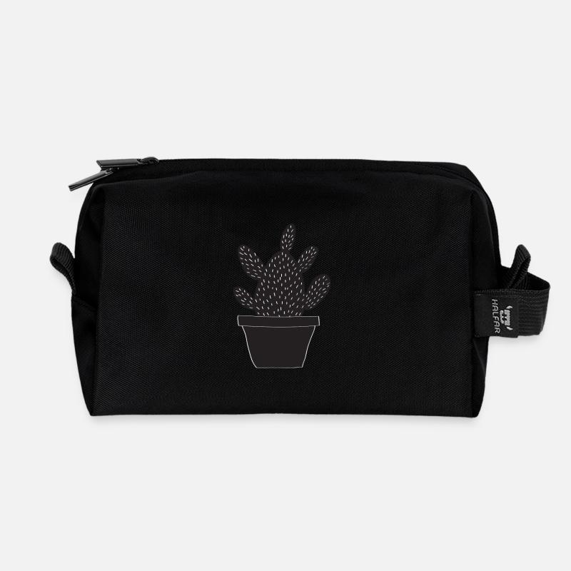 KAKTUS - Recycelte Kulturtasche - Schwarz