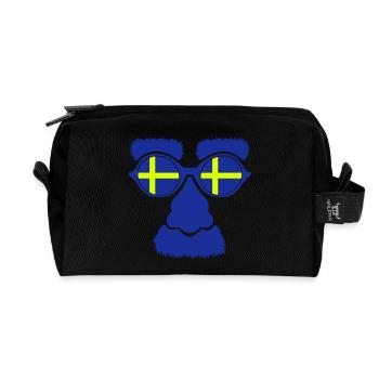 Sverige Sweden - Recycled Toiletry Zip Bag - black - Front