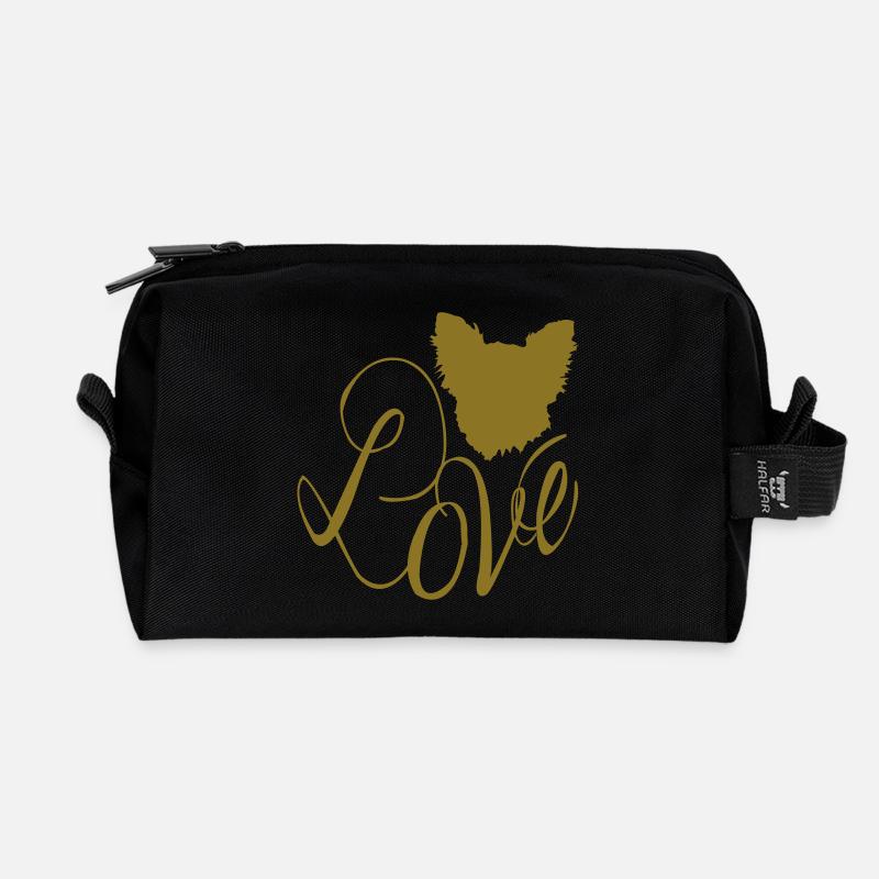 Chihuhuahua Love - Recycelte Kulturtasche - Schwarz