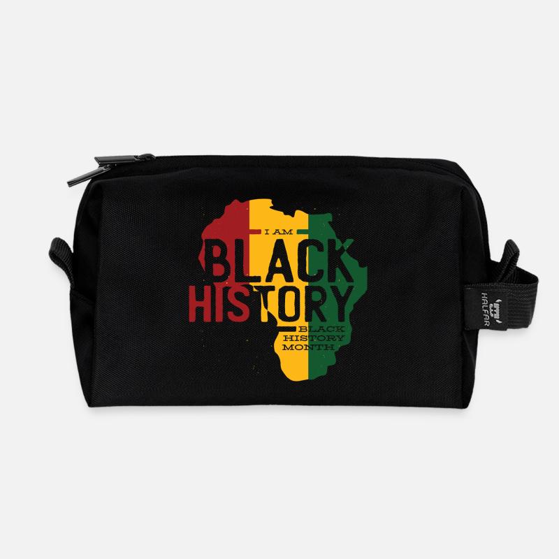 Afrika Farben Black History - Recycelte Kulturtasche - Schwarz