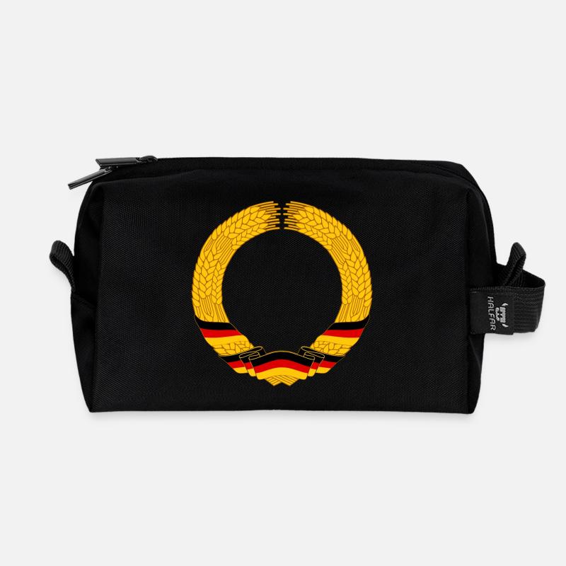 DDR Ährenkranz Vorlage - Recycelte Kulturtasche - Schwarz