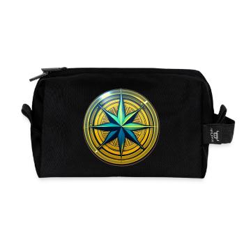 Compass - Recycled Toiletry Zip Bag - black - Front