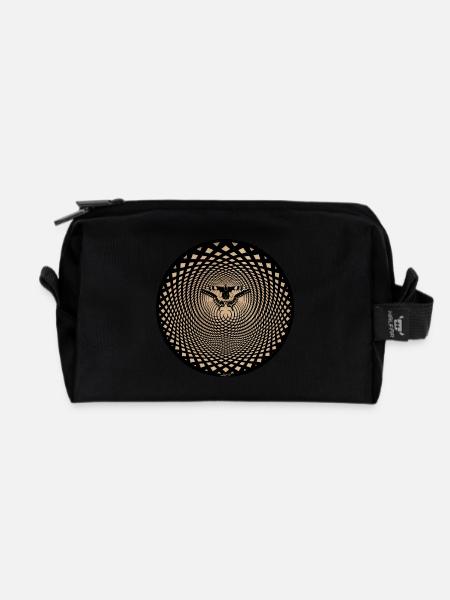 Schmetterling Butterfly Effect optische Illusion - Recycelte Kulturtasche - Schwarz
