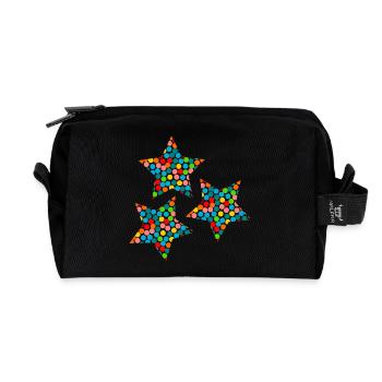 WEIHNACHTEN. FROHE WEIHNACHTEN. FROHE WEIHNACHTEN. NEUJAHR - Recycelte Kulturtasche - Schwarz - Vorne
