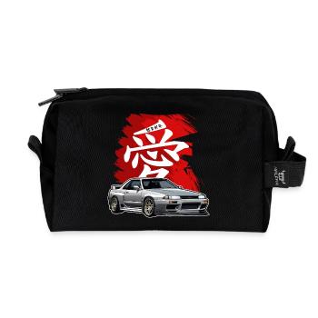 Jdm / Tuning / Turbocharger / Rims / Chiptuning - Recycled Toiletry Zip Bag - black - Front