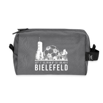 Koordinaten Bielefeld - Recycelte Kulturtasche - Anthrazit - Vorne