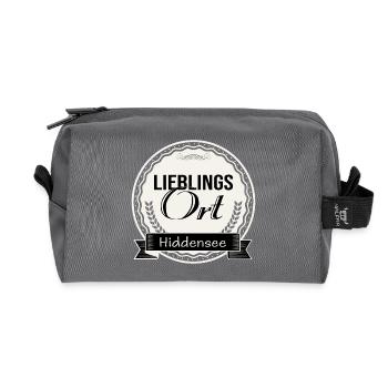 Lieblingsort Hiddensee - Recycelte Kulturtasche - Anthrazit - Vorne