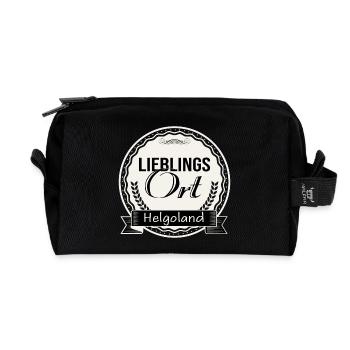 Lieblingsort Helgoland - Recycelte Kulturtasche - Schwarz - Vorne