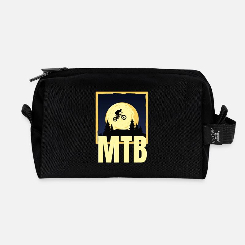 Mountainbike - Recycelte Kulturtasche - Schwarz