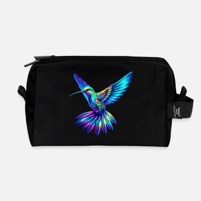Kolibri - Recycelte Kulturtasche - Schwarz