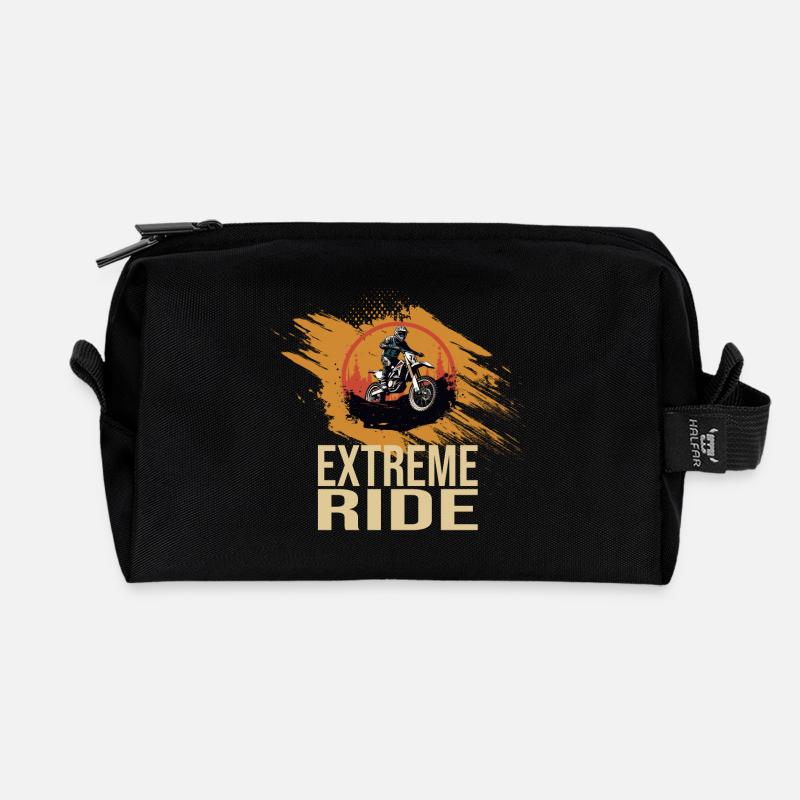 Extreme Ride - Motocross - Recycelte Kulturtasche - Schwarz