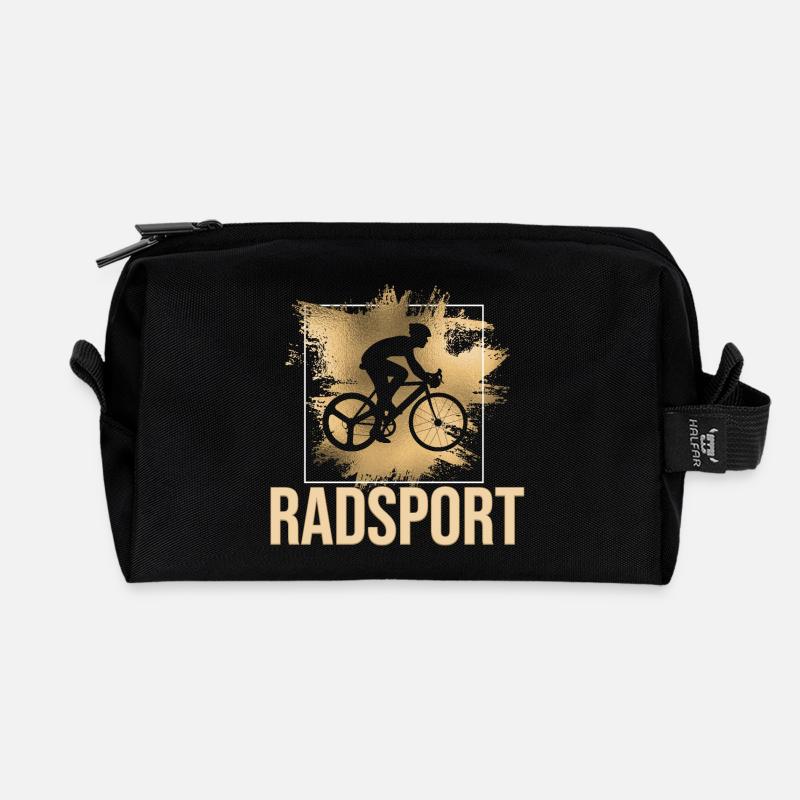 Radsport - Recycelte Kulturtasche - Schwarz