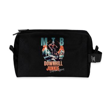 Downhill Junkie - Recycelte Kulturtasche - Schwarz - Vorne