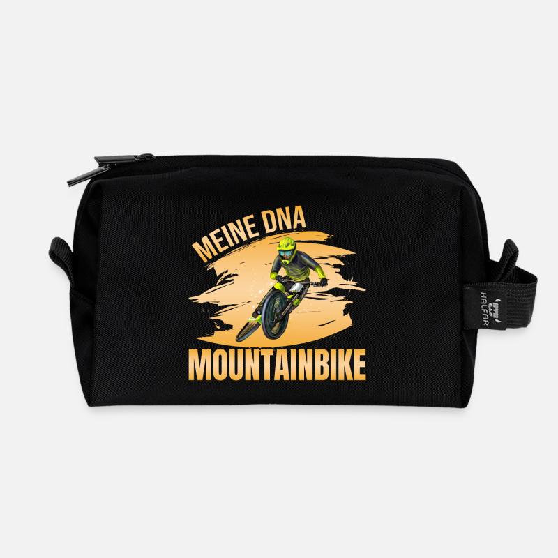 Meine DNA - Mountainbike - Recycelte Kulturtasche - Schwarz